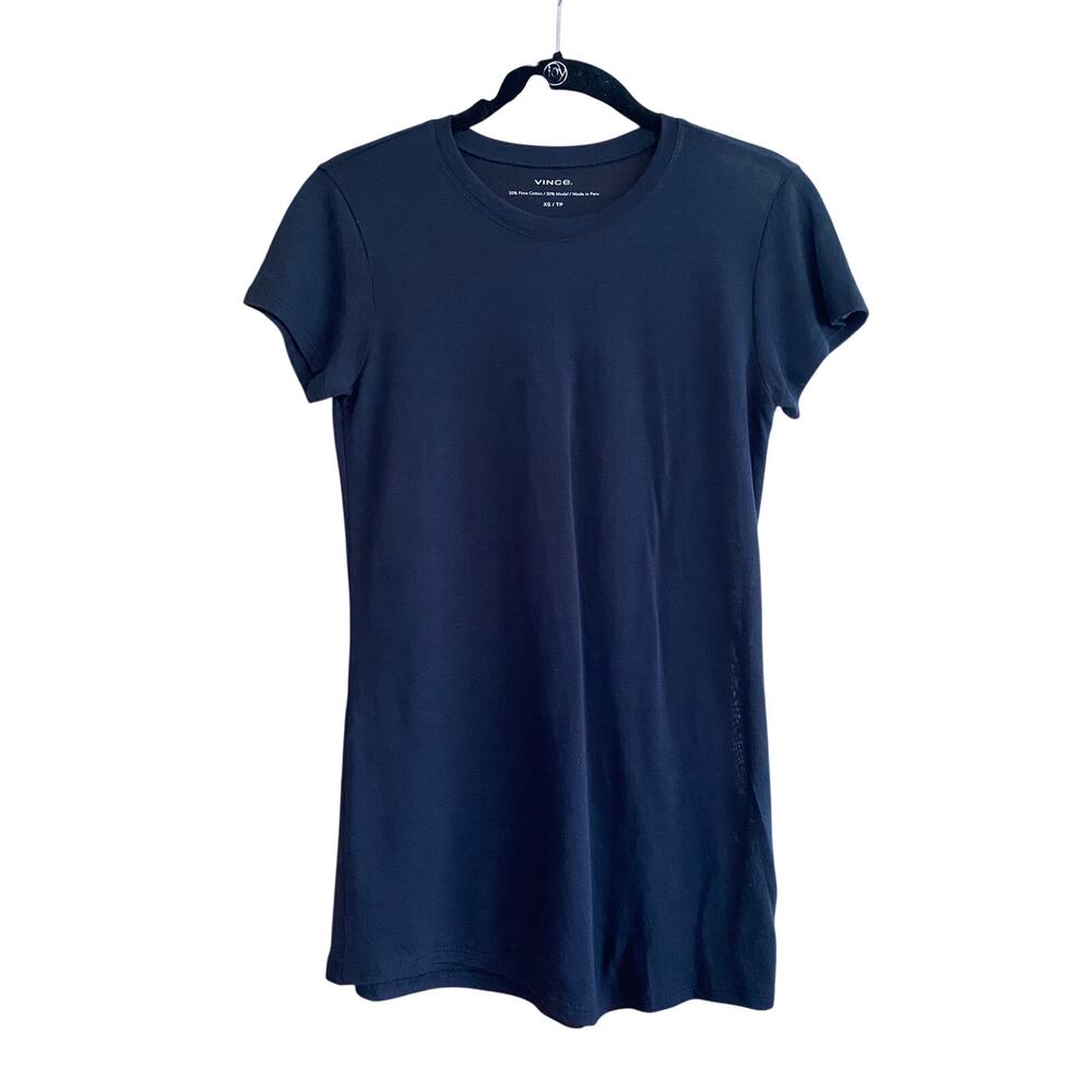 Vince Crewneck Black Cotton Tee Size XS